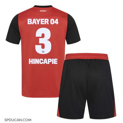 Dječji Nogometni Dres Bayer Leverkusen Piero Hincapie #3 Domaci 2024-25 Kratak Rukav (+ Kratke hlače)